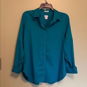 Chico’s 3/4 sleeve no iron shirt size 2